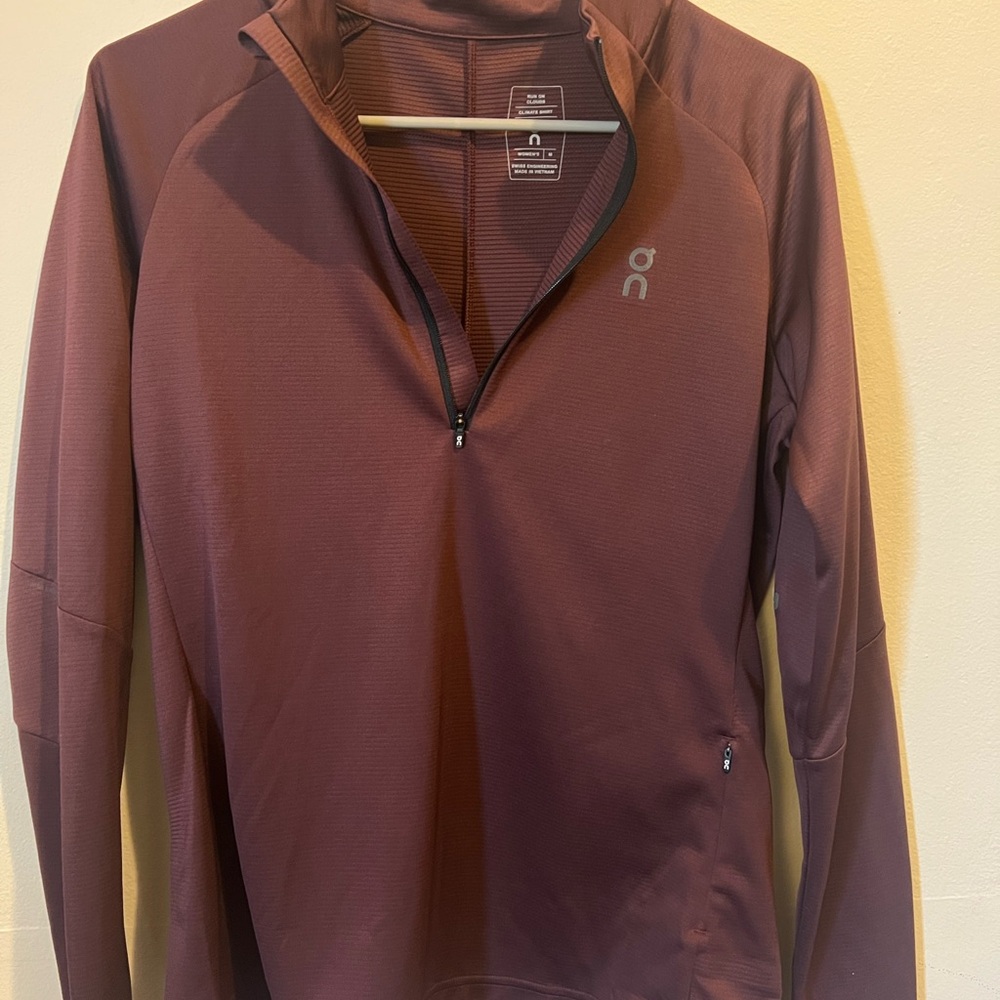On Running Burgundy Half-Zip Top
